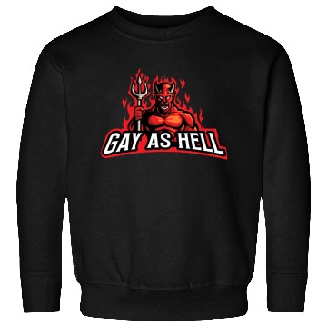 Discover Pride Month Demon - Gay As Hell Sweatshirts