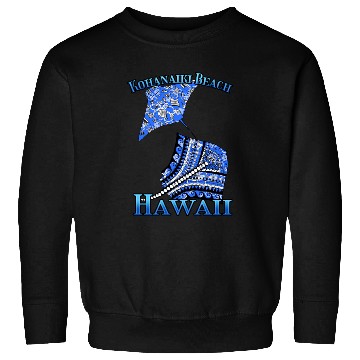 Discover Kohanaiki Beach Vacation Tribal Stingrays Sweatshirts