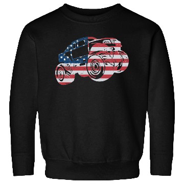 Discover Monster Truck American Flag Racing USA Patriotic Sweatshirts