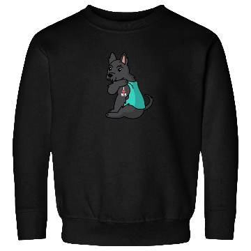 Discover I Love Mom Tattoo Scottish Terrier Sweatshirts