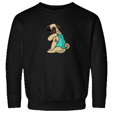 Discover I Love Mom Tattoo Pug Sweatshirts