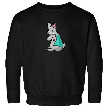 Discover I Love Mom Tattoo Rabbit Sweatshirts