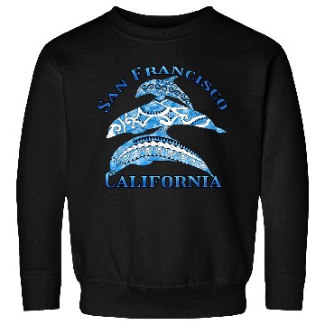 Discover San Francisco California Vacation Tribal Dolphins Sweatshirts