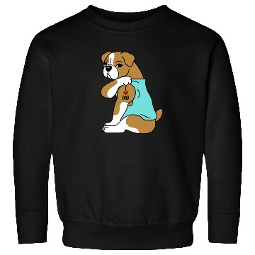 Discover I Love Dad English Bulldog Sweatshirts