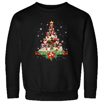 Discover Saint Bernard Christmas Tree Sweatshirts Dog Owner Gift