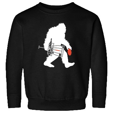 Discover Bigfoot Disc Golf Cryptid Sasquatch Disc Golfer Sweatshirts