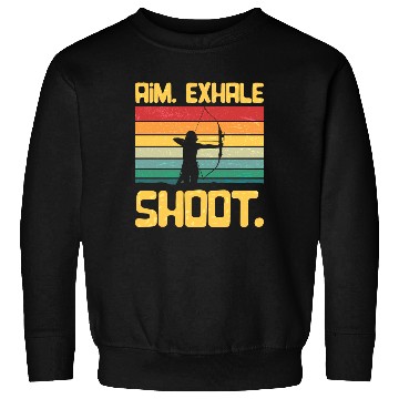 Discover Archery Girl Aim Exhale Shoot Archer Retro Vintage Sweatshirts