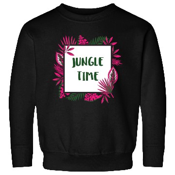 Discover Jungle Time Floral Pink and Forest Sweatshirts