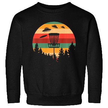 Discover Funny Disc Golf UFO Player Coach Retro Sweatshirts