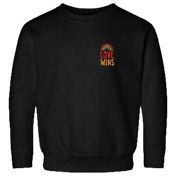 Discover Love wins Rainbow pride LGBTQ pocket size design Sweatshirts