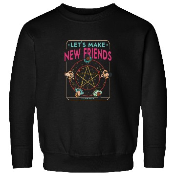 Discover Let's Make New Friends, Retro Occult Wiccan Sweatshirts