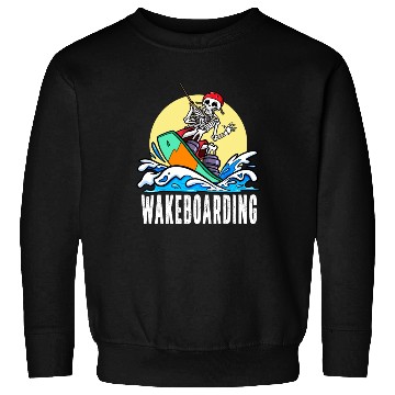 Discover Wakeboarder Skeleton On The Wakeboarding Sweatshirts