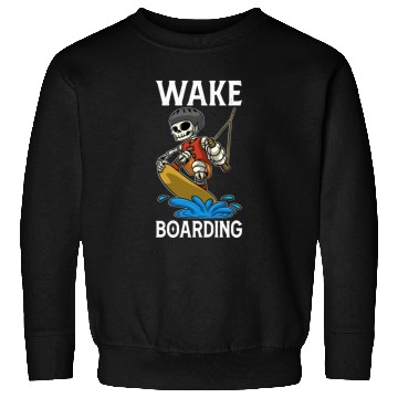 Discover Wakeboarder Skeleton On The Wakeboarding Sweatshirts