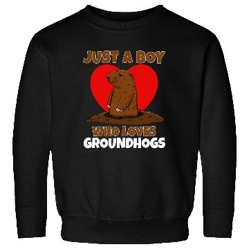 Discover Just A Boy Who Loves Groundhog Sweatshirts