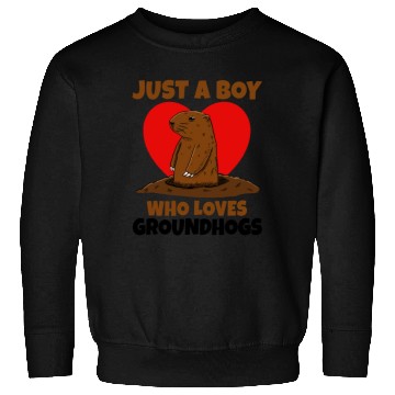 Discover Just A Boy Who Loves Groundhog Sweatshirts