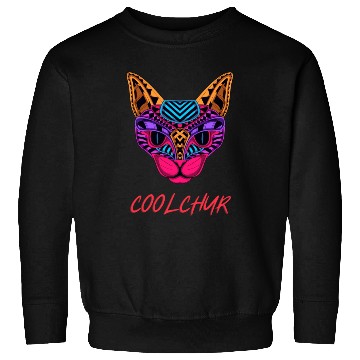 Discover Neon Cat Coolchur Sweatshirts