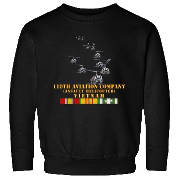 Discover Army 119th Aviation Company Assault Helicopter w V Sweatshirts