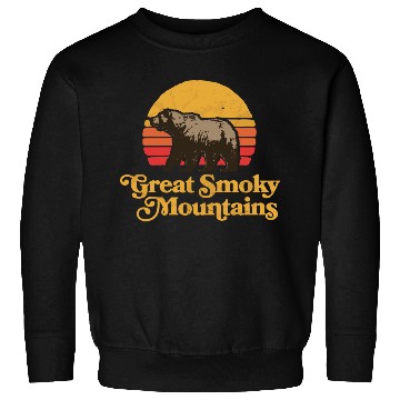 Discover Retro Great Smoky Mountains Park Bear Sweatshirts