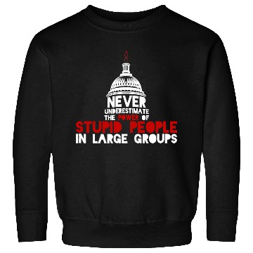 Discover Never Underestimate Stupid People in Large Groups Sweatshirts