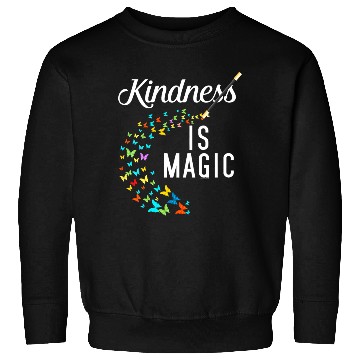 Discover Womens Kindness is Magic Butterflies Kind Teacher Sweatshirts