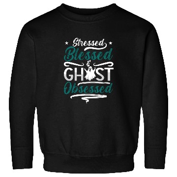 Discover Ghost Hunter Stressed Blessed Ghost Hunting Hunt Sweatshirts