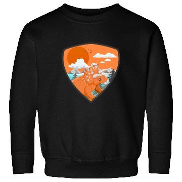 Discover triceratops predators in mountains Sweatshirts