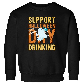Discover Support Halloween Day Drinking | Drunk Ghost Sweatshirts