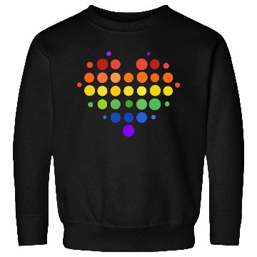 Discover Rainbow Flag Heart Sweatshirts