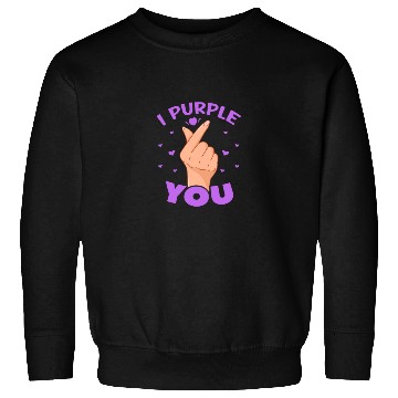 Discover I Purple You Finger Heart Sweatshirts