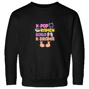 Discover K-Pop Ramen Boba K-Drama Sweatshirts