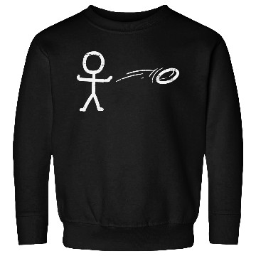 Discover Stick Man Playing Disc Golf Frisbee Golfing Golfer Sweatshirts