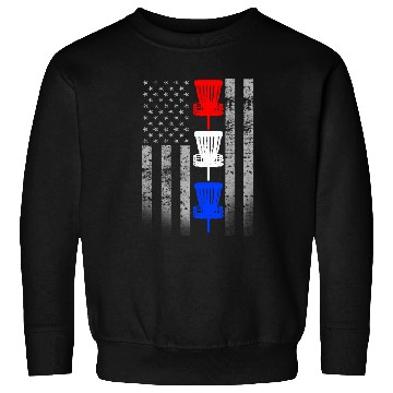 Discover Red White and Blue Disc Golf Flag Sweatshirts