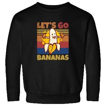 Discover Retro Let's Bananas Funny Thumbs Banana Sweatshirts