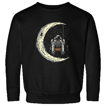 Discover Astronaut Swing Stars Moon Space Lover Sweatshirts
