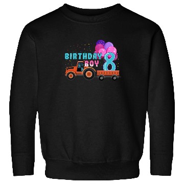 Discover Birth Born Age 8 Year Old Boy Ranch Farm Tractor Sweatshirts