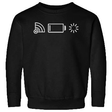 Discover logos no connection battery Sweatshirts