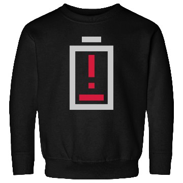 Discover exclamation mark battery no Sweatshirts