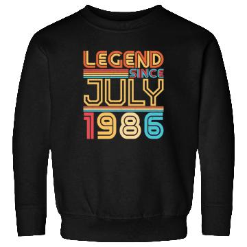 Discover Birthday Greeting July 1986 Sweatshirts