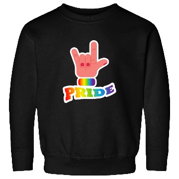 Discover Pride flag hand - Pride quote lgbt community Sweatshirts