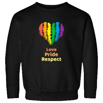 Discover Love Pride Respect. Rainbow Heart For Oslo Sweatshirts