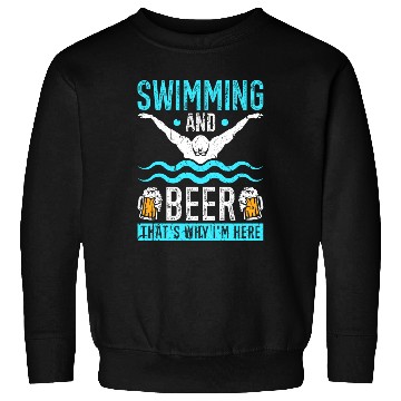 Discover Swimming Beer Men Swim Team Sweatshirts