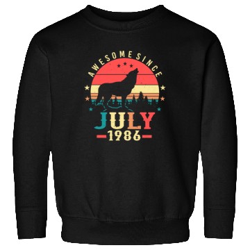 Discover Birthday Greeting For July 1986 Sweatshirts
