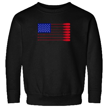 Discover Cool American Flag Rowing Oar Funny Paddle Lover Sweatshirts