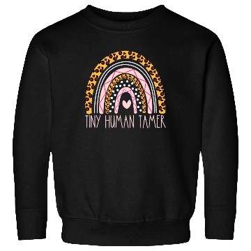 Discover Tiny Human Tamer Bohemian Rainbow Daycare Teacher Sweatshirts