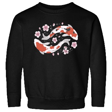 Discover Japanese Koi Fish and Cherry Blossom Sweatshirts