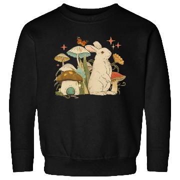Discover Cottagecore with bunny, mushrooms and butterfly Sweatshirts