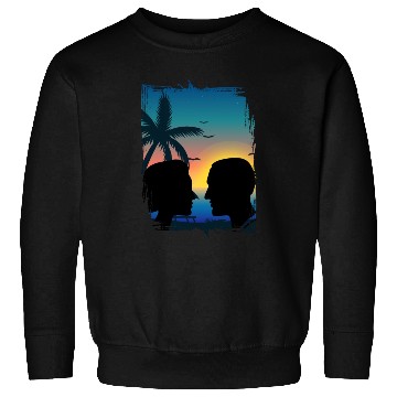 Discover Couples Retro Sunset , Beach, Palm Trees, Vacation Sweatshirts