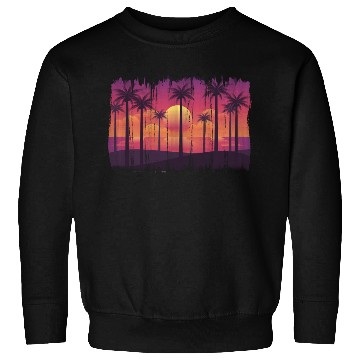 Discover Purple Sunset , Beach, Palm Trees, Vacation Sweatshirts