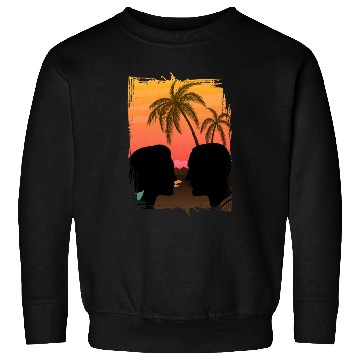 Discover Couple Retro Sunset , Beach, Palm Trees, Vacation Sweatshirts