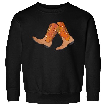 Discover extravagant western boots with flame pattern Sweatshirts